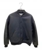 COOTIE PRODUCTIONSクーティープロダクツ）の古着「レザー切替スタジャン」｜ブラック
