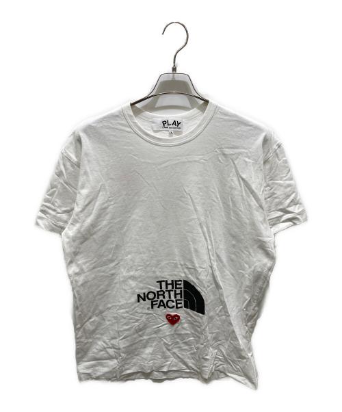 PLAY COMME des GARCONS（プレイコムデギャルソン）PLAY COMME des GARCONS (プレイコムデギャルソン) THE NORTH FACE (ザ ノース フェイス) ロゴTシャツ ホワイト サイズ:XXLの古着・服飾アイテム