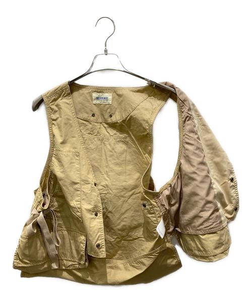BEAMS BOY（ビームスボーイ）BEAMS BOY (ビームスボーイ) ビッグフィッシングベスト ブラウン サイズ:表記無しの為実寸参照の古着・服飾アイテム