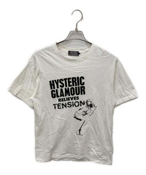 Hysteric Glamour（ヒステリックグラマー）Hysteric Glamour (ヒステリックグラマー) RELIEVES TENSION Tシャツ ホワイト サイズ:Ｍの古着・服飾アイテム