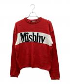 MISBHVミスビヘイブ）の古着「YANKEE Destroyed Sweater」｜レッド