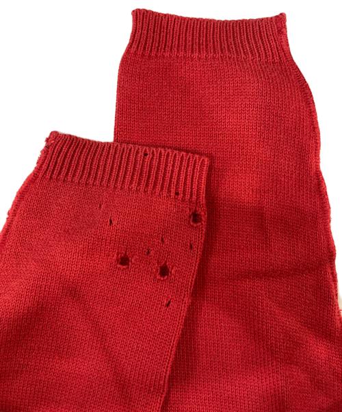 MISBHV（ミスビヘイブ）MISBHV (ミスビヘイブ) YANKEE Destroyed Sweater レッド サイズ:Sの古着・服飾アイテム