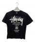 stussy（ステューシー）の古着「プリントTシャツ」｜ブラック