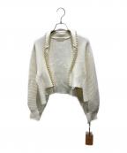 eimy istoireエイミーイストワール）の古着「パールデザインカラーニットカーディガン」｜ホワイト