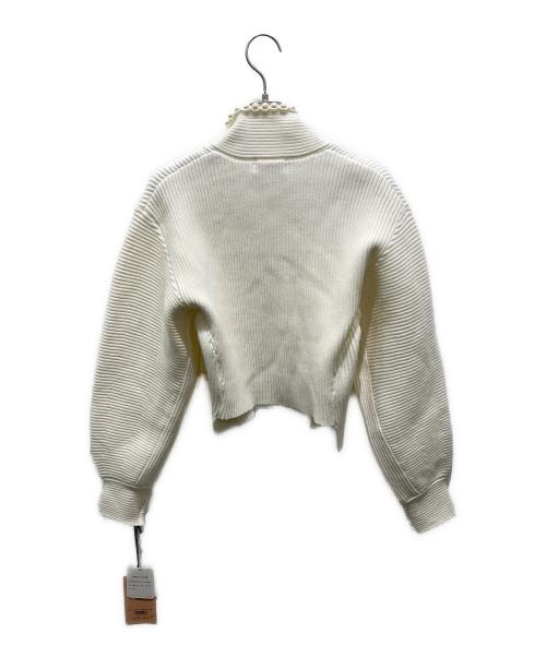 eimy istoire（エイミーイストワール）eimy istoire (エイミーイストワール) パールデザインカラーニットカーディガン ホワイト サイズ:Fの古着・服飾アイテム