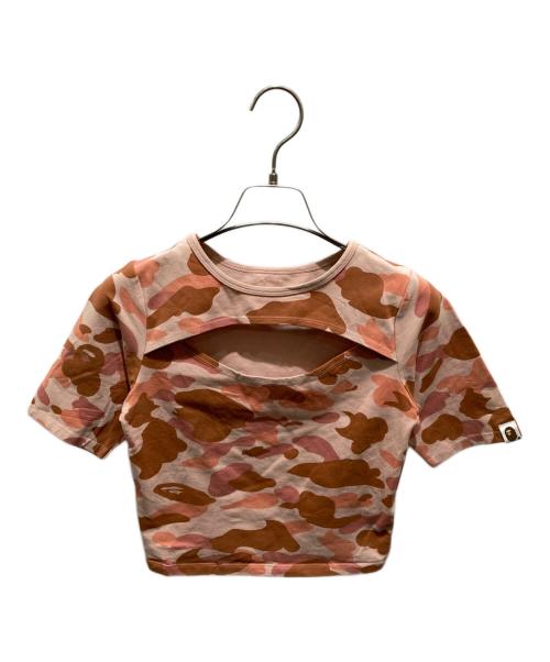 A BATHING APE（アベイシングエイプ）A BATHING APE (ア ベイシング エイプ) 1ST CAMO CUT OUT TEE オレンジ サイズ:Ｍの古着・服飾アイテム