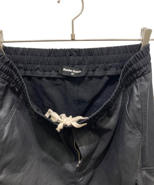 DANKE SCHON（ダンケ シェーン）DANKE SCHON (ダンケ シェーン) コーティングカーゴパンツ ブラック サイズ:34の古着・服飾アイテム