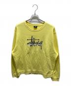 stussyステューシー）の古着「クルーネックスウェット」｜イエロー