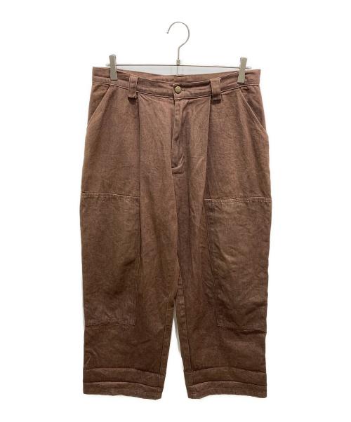 WudgeBOY（ワッジボーイ）WudgeBOY (ワッジボーイ) ワイドペインターパンツ ブラウン サイズ:Lの古着・服飾アイテム