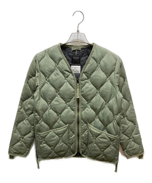 TAION（タイオン）TAION (タイオン) ミリタリーVネックジップダウンジャケット グリーン サイズ:Sの古着・服飾アイテム