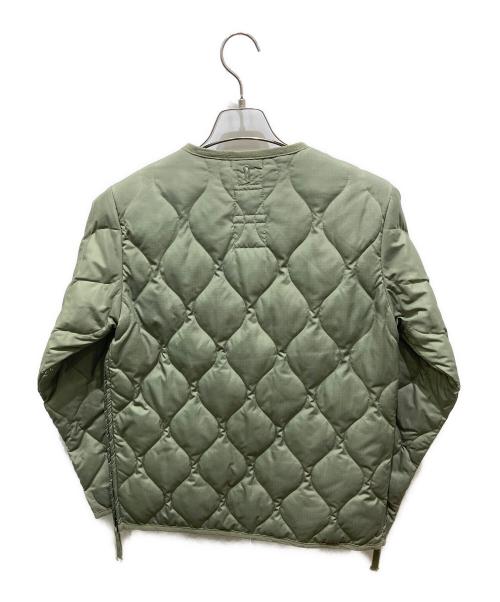 TAION（タイオン）TAION (タイオン) ミリタリーVネックジップダウンジャケット グリーン サイズ:Sの古着・服飾アイテム