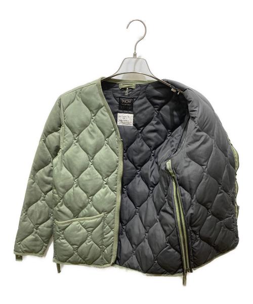 TAION（タイオン）TAION (タイオン) ミリタリーVネックジップダウンジャケット グリーン サイズ:Sの古着・服飾アイテム