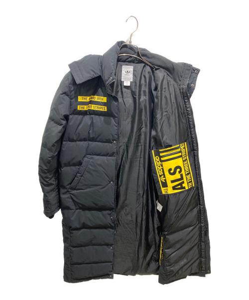 adidas（アディダス）adidas (アディダス) LONG DOWN JACKT　ロングダウンジャケット ブラック サイズ:Sの古着・服飾アイテム