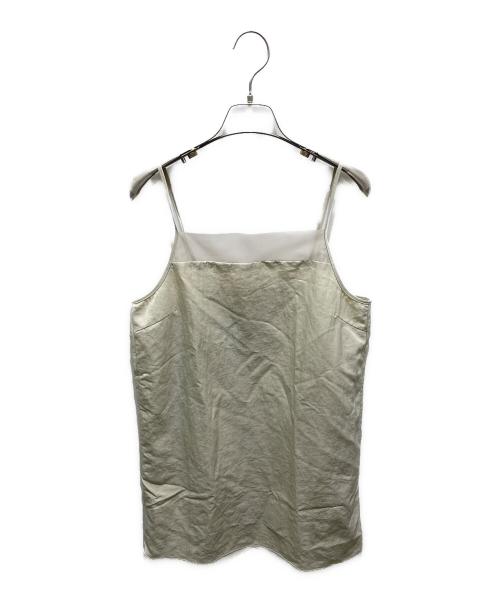 Adam et Rope（アダム エ ロペ）Adam et Rope (アダム エ ロペ) オーバーラップジャンパードレス アイボリー サイズ:Fの古着・服飾アイテム