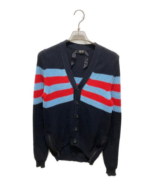 N°21（ヌメロヴェントゥーノ）N°21 (ヌメロヴェントゥーロ) ニットカーディガン ブラック サイズ:48の古着・服飾アイテム