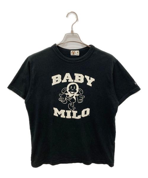 A BATHING APE（アベイシングエイプ）A BATHING APE (アベイシングエイプ) プリントTシャツ ブラック サイズ:Ｍの古着・服飾アイテム