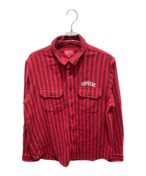 SUPREME（シュプリーム）SUPREME (シュプリーム) Stripe Flannel Shirt レッド サイズ:Lの古着・服飾アイテム