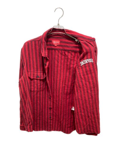 SUPREME（シュプリーム）SUPREME (シュプリーム) Stripe Flannel Shirt レッド サイズ:Lの古着・服飾アイテム