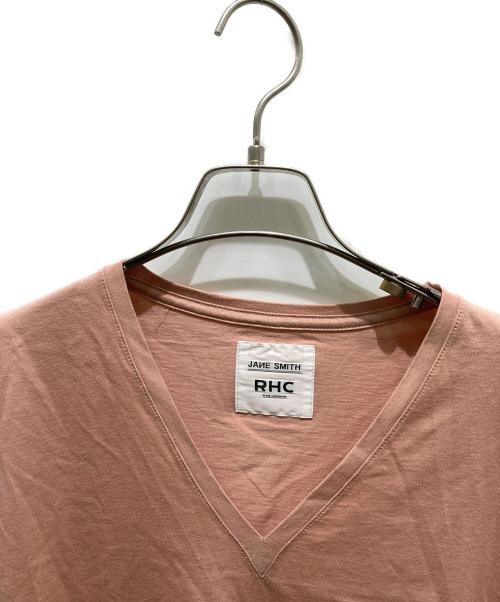 JANE SMITH（ジェーンスミス）JANE SMITH (ジェーンスミス) RHC Ron Herman (アールエイチシー ロンハーマン) シルクブレンドVネックカットソー ピンク サイズ:onesizeの古着・服飾アイテム