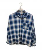 CAHLUMNカウラム）の古着「オンブレチェックシャツ」｜ブルー