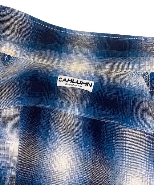 CAHLUMN（カウラム）CAHLUMN (カウラム) オンブレチェックシャツ ブルー サイズ:Mの古着・服飾アイテム