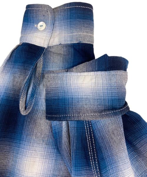 CAHLUMN（カウラム）CAHLUMN (カウラム) オンブレチェックシャツ ブルー サイズ:Mの古着・服飾アイテム