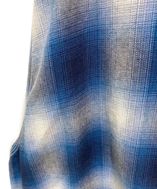 CAHLUMN（カウラム）CAHLUMN (カウラム) オンブレチェックシャツ ブルー サイズ:Mの古着・服飾アイテム