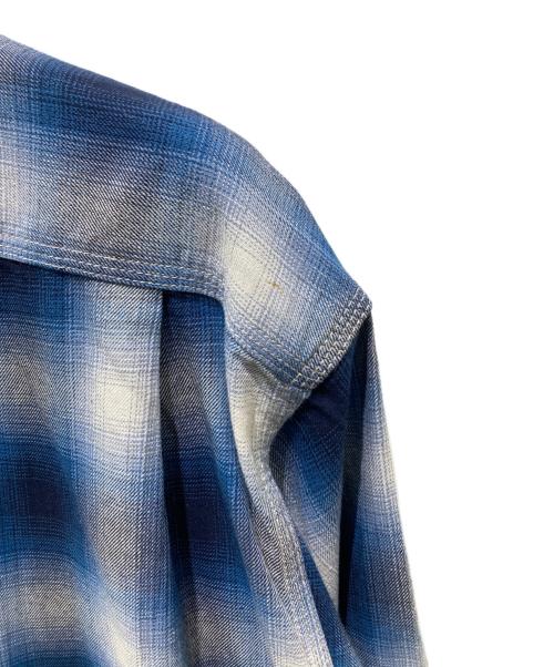 CAHLUMN（カウラム）CAHLUMN (カウラム) オンブレチェックシャツ ブルー サイズ:Mの古着・服飾アイテム