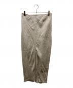 MUSE de Deuxieme Classeミューズ ドゥーズィエム クラス）の古着「OG LINEN タイトスカート」｜ベージュ