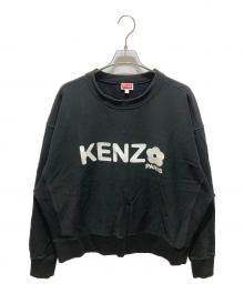 KENZO（ケンゾー）の古着「フラワープリントスウェット」｜ブラック