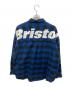 F.C.R.B. (エフシーレアルブリストル) BIG LOGO FLANNEL BAGGY SHIRT ブラック×ブルー サイズ:XL：9000円