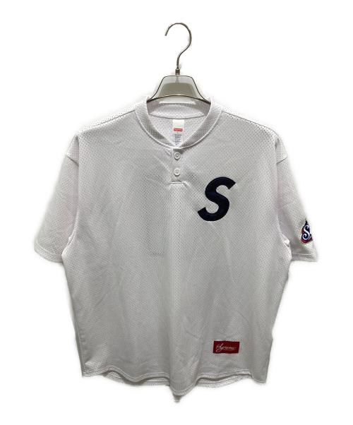 SUPREME（シュプリーム）SUPREME (シュプリーム) Logo Baseball Henley ホワイト サイズ:Ｌの古着・服飾アイテム