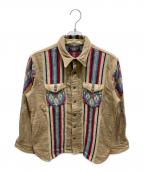 RRLダブルアールエル）の古着「ジャガードワークシャツ」｜ブラウン