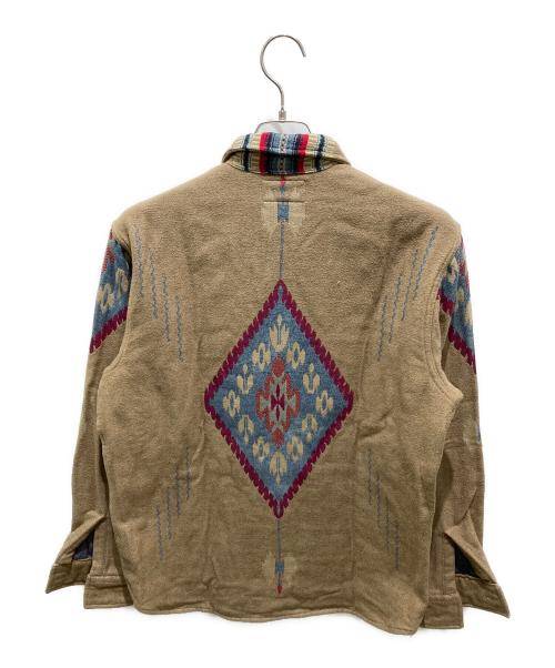 RRL（ダブルアールエル）RRL (ダブルアールエル) ジャガードワークシャツ ブラウン サイズ:Mの古着・服飾アイテム