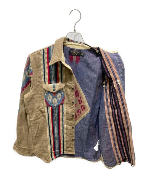 RRL（ダブルアールエル）RRL (ダブルアールエル) ジャガードワークシャツ ブラウン サイズ:Mの古着・服飾アイテム