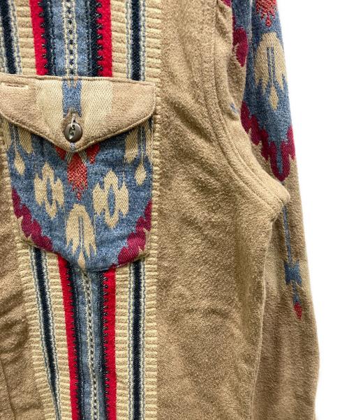 RRL（ダブルアールエル）RRL (ダブルアールエル) ジャガードワークシャツ ブラウン サイズ:Mの古着・服飾アイテム