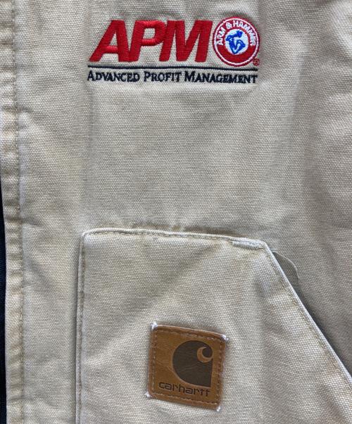 CarHartt（カーハート）CarHartt (カーハート) 企業ロゴダックベスト ベージュ サイズ:Lの古着・服飾アイテム