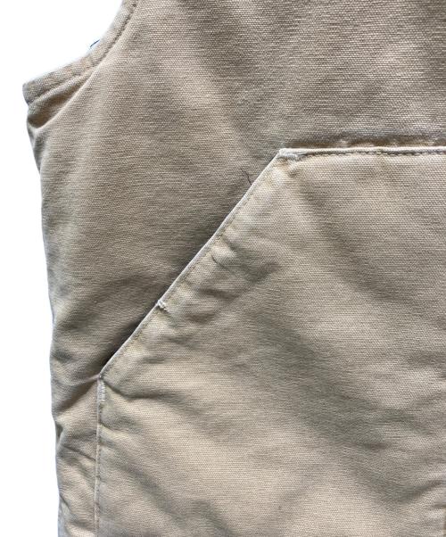 CarHartt（カーハート）CarHartt (カーハート) 企業ロゴダックベスト ベージュ サイズ:Lの古着・服飾アイテム