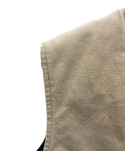 CarHartt（カーハート）CarHartt (カーハート) 企業ロゴダックベスト ベージュ サイズ:Lの古着・服飾アイテム