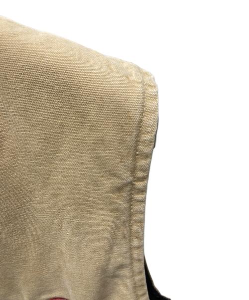 CarHartt（カーハート）CarHartt (カーハート) 企業ロゴダックベスト ベージュ サイズ:Lの古着・服飾アイテム