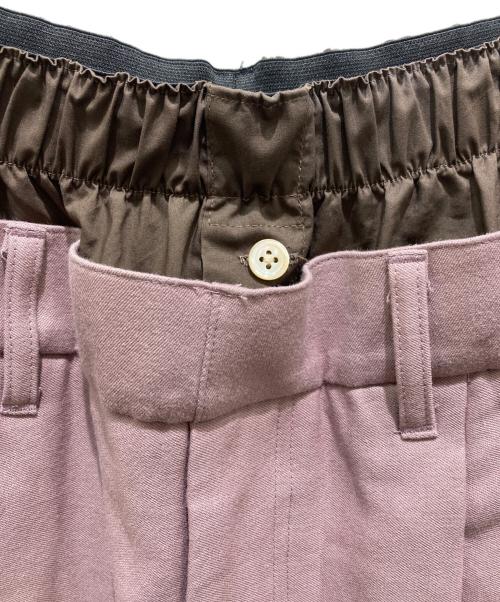 BED J.W. FORD（ベッドフォード）BED J.W. FORD (ベッドフォード) Double Waist Pants ver.1 パープル サイズ:1の古着・服飾アイテム