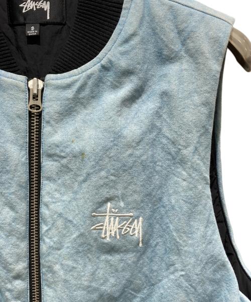 stussy（ステューシー）stussy (ステューシー) WASHED CANVAS PRIMALOFT VEST インディゴ サイズ:Sの古着・服飾アイテム
