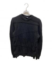 DIESEL（ディーゼル）の古着「K-PATHY 切替クルーネックニット」｜ブラック