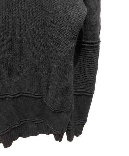 DIESEL（ディーゼル）DIESEL (ディーゼル) K-PATHY 切替クルーネックニット ブラック サイズ:Lの古着・服飾アイテム