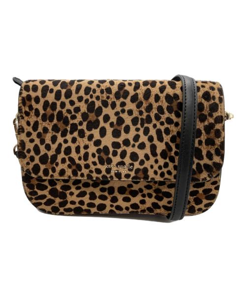 Kate Spade（ケイトスペード）Kate Spade (ケイトスペード) レオパード柄ショルダーバッグ ブラウンの古着・服飾アイテム