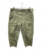 JOHNBULLジョンブル）の古着「13STAR ステンシル ベイカーパンツ」｜カーキ