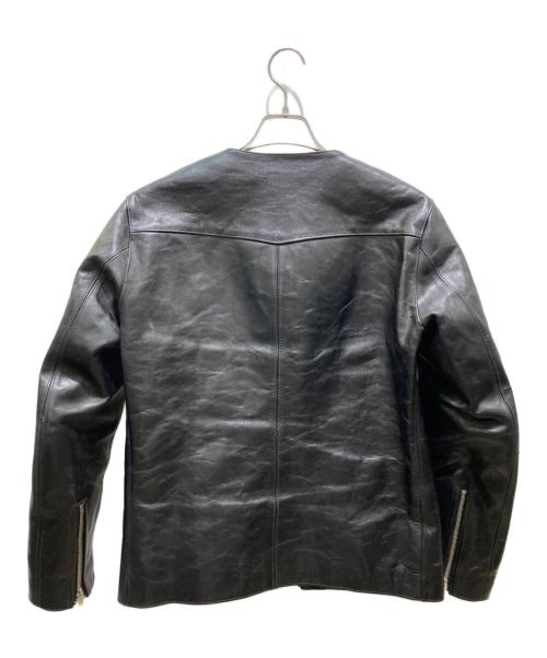FINECREEK&CO（ファインクリークアンドコー）FINECREEK&CO (ファインクリークアンドコー) ホースハイドレザージャケット ブラック サイズ:40の古着・服飾アイテム