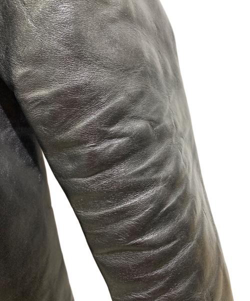 FINECREEK&CO（ファインクリークアンドコー）FINECREEK&CO (ファインクリークアンドコー) ホースハイドレザージャケット ブラック サイズ:40の古着・服飾アイテム