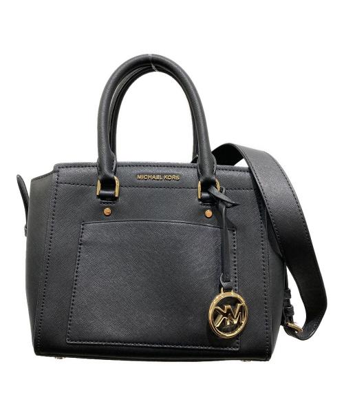 MICHAEL KORS（マイケルコース）MICHAEL KORS (マイケル・コース) 2WAYバッグ　ラージサッチェル ブラックの古着・服飾アイテム