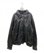 Eddie Bauerエディーバウアー）の古着「レザージャケット」｜ブラック